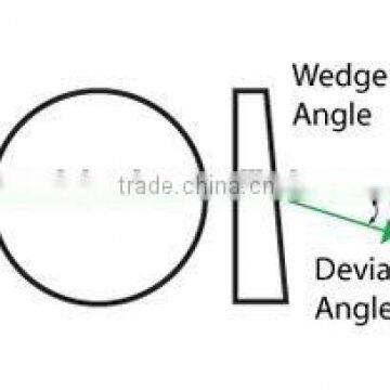 optical glass quartz prism, round wedge prism