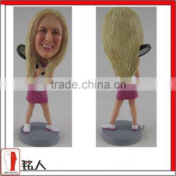 custom your bobble head by 100% handmade tennis girl