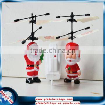 Christmas toys 2015 small rc helicopter inductive control flying Santa Claus new toys for christmas 2015