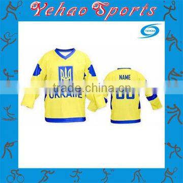 High quality custom printing sublimation hockey shirts,wholesale blank hockey jersey