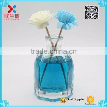 high quality 100ml octagonal shape diffuser glass bottle with glass ball corks                        
                                                                                Supplier's Choice