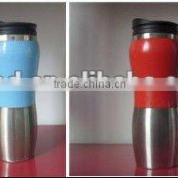 400ml double wall stainless steel tumbler with lids