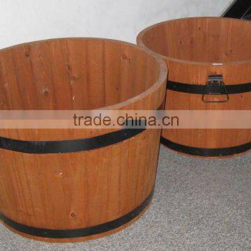 ROUND WOODEN FLOWER PLANTER,flower box wood planter boxes