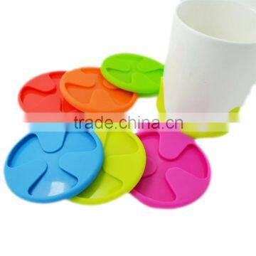 Cheap Goblet Cup Mat Silicone Pads Wine Glasses Mark Colorful Coasters Kitchen Tools photo-4