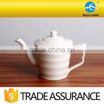 fashionable domestic white ceramic teapot with stripe