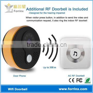 2016 Amazon Hot Sale Waterproof Wireless Doorbell Video Intercom Real Time Watching on Phone