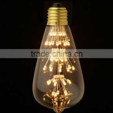 3 Watt Vintage LED E27/E26/B22 Clear Edison Style bulb