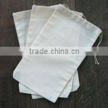 6 * 10 Cotton Muslin bag Single drawstring