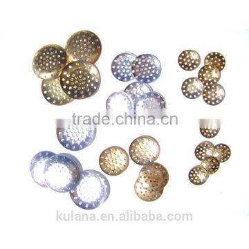 Silver Gold Brass Jewelry Finding Perforated Beading Disc JF62301