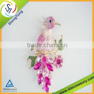 ew Design Bird Shape Costume Rhinestone Brooches Wholesale In Factory