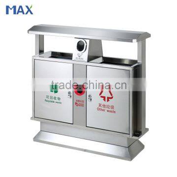 outdoor stainless steel commercial trash can