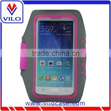 New design Ultra slim breathable lycra smart phone armband with transparent screen