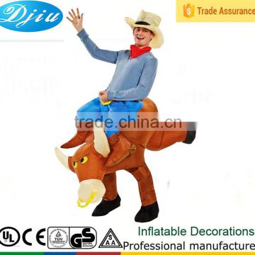 DJ-CO-150 INFLATABLE BULL RIDER ADULT FANCY DRESS COSTUME COWBOY NIGHT DECORATIVE OUTFIT