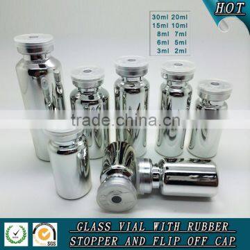 Colorful UV Electroplating Glass Vials With Stopper Cap Quality Choice