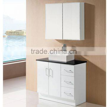 Modern 48 inch free standing Quartz Stone top double below mounted ceramic sinks bathroom vanity