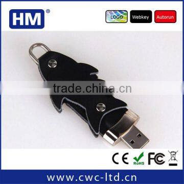 Leather customized novelty usb flash drive for wedding gift