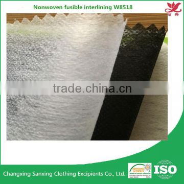 Nonwoven fabric fusible interlining W8518 non woven interlining