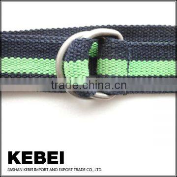 Best quality green and black striped webbing belt
