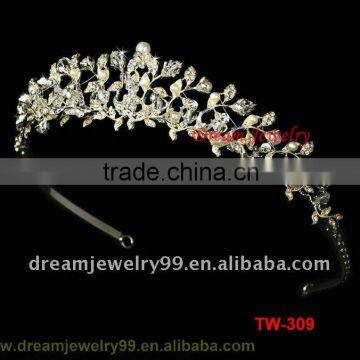 Fashion rhinestones tiara crown in popular design