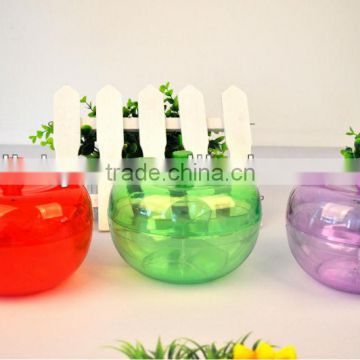 Promotion Apple shape plastic candy jar, storage jar