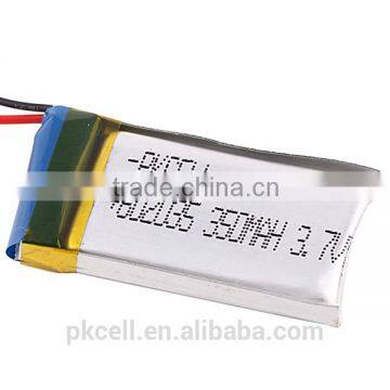 China supply lipo battery 3.7v 300mah 602030 rechargeable battery