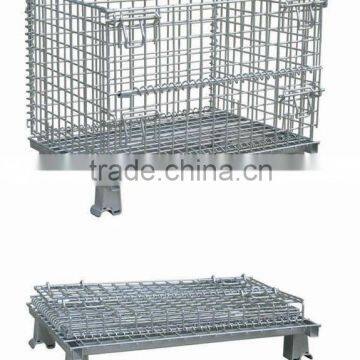 storage cages,manufacture cages,warehouse storage steel cages,foldable, stacking cages