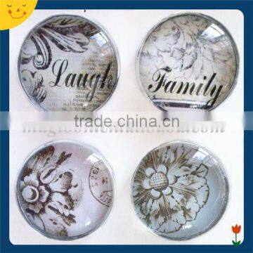 Custom home decoration 3D glass magnetic fridge stickers