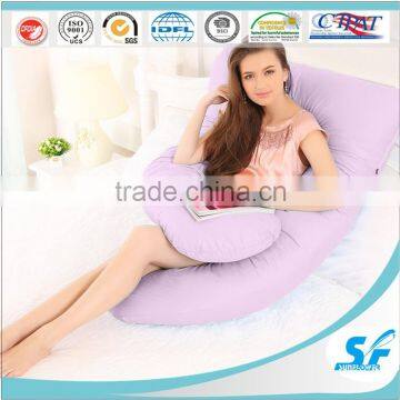 U shape /G shape/ C shape cotton fabric soft micro fiber filling sofa cushion body pillow for pregnant and baby