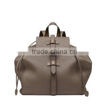 BK4050 Alibaba China Fashion OEM Plain Grey PU Wholesale women drawstring backpack