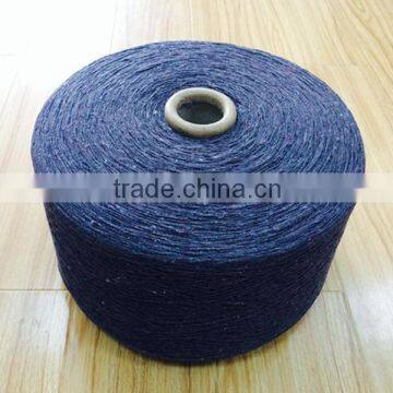 Recycled cotton polyester jeans yarn