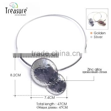 European and American fashion jewelry Smooth pure alloy necklace wild female choker simple chain necklace whol