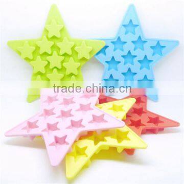 Essential goods for the summer star shape silicone ice tray,fashional silicone ice cube tray