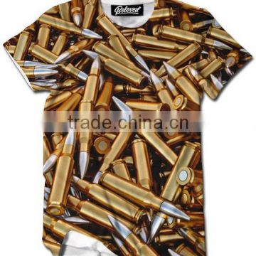 custom polyester mens 3d design t-shirts with sublimation print