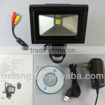 LED flood light motion sensor security built-in pir sensor and camera