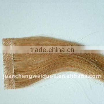 remy pu skin human hair weft/remy tape hair extension