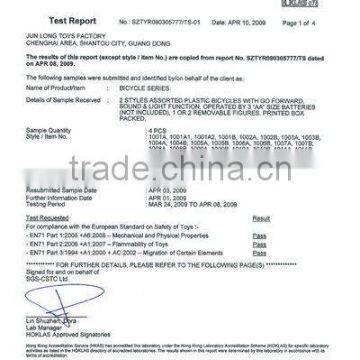 EN71 for bicycle series