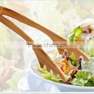 Bamboo mini wooden food tongs