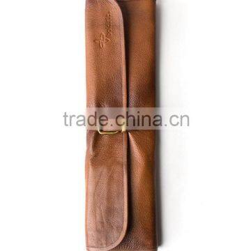 Custom high quality leather chef knife roll