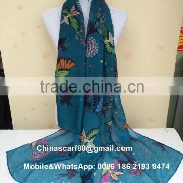 Figure birds scarf voile scarves wholesale