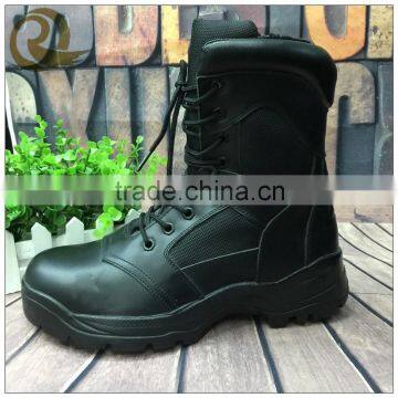 Fashion leather black army tactical military boots police shoes