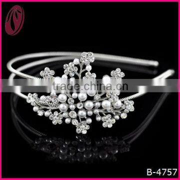 Wedding dress accessories china supplier Bride crystals pearl cute hairband headband