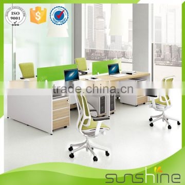 YS-SW01 Office Partition Workstation Computer Desk Willow Tabletop 4 Seats Funiture China Supplier                        
                                                Quality Choice