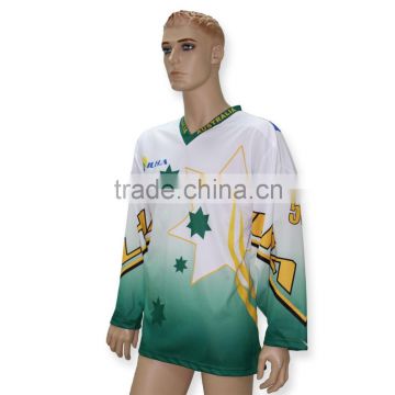 Professional unique team green sublimation inline female hockey jerseys