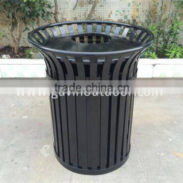 Outdoor dustbin street furniture steel trash receptacle