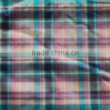 100% combed cotton yarn dyed checks fabrics