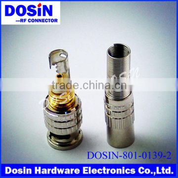 auto digital rf bnc 3 piece crimp coaxial connector for rg58/rg59 cable