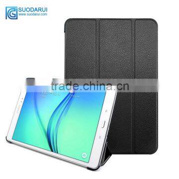 3 Fold Sleep function Litchi Leather case For Samsung Galaxy Tab A 9.7 T550 T555