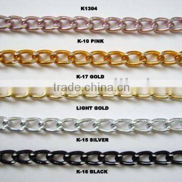 Diamond-cut curb chain