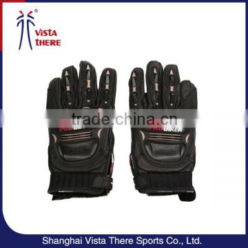 Black full sheepskin finger custom made cycling racing Bike bicycle sheep skin glove