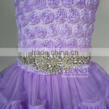 Rhinestone Applique Tulle Fabric Neckline Applique Wedding Belt photo-2